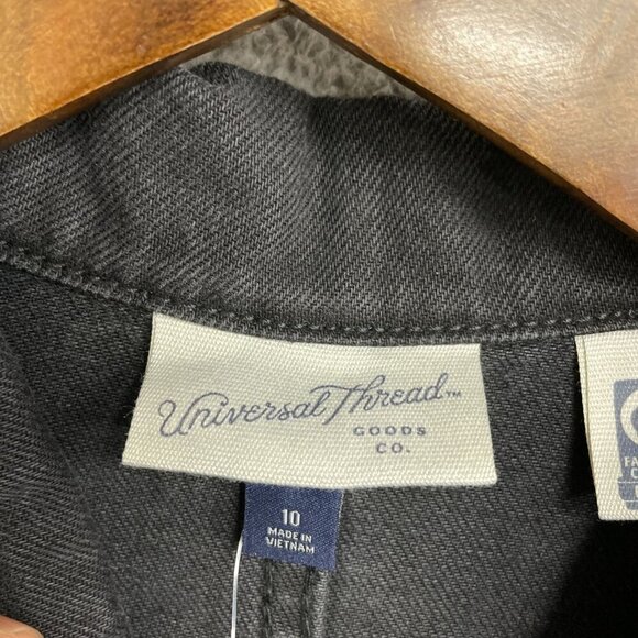 NEW Universal Thread Women's Utility Jumpsuit 10 Black Denim Long Sleeve 1674 - Picture 6 of 9